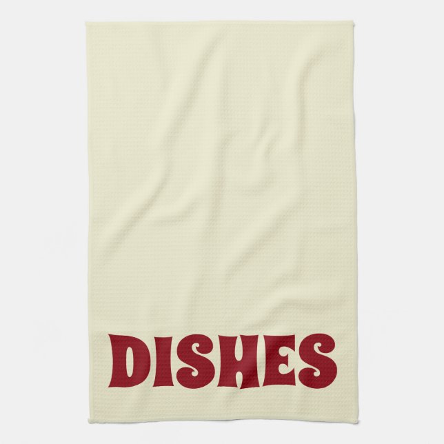 GRAPHIC DISHES KITCHEN TOWEL (Vertical)