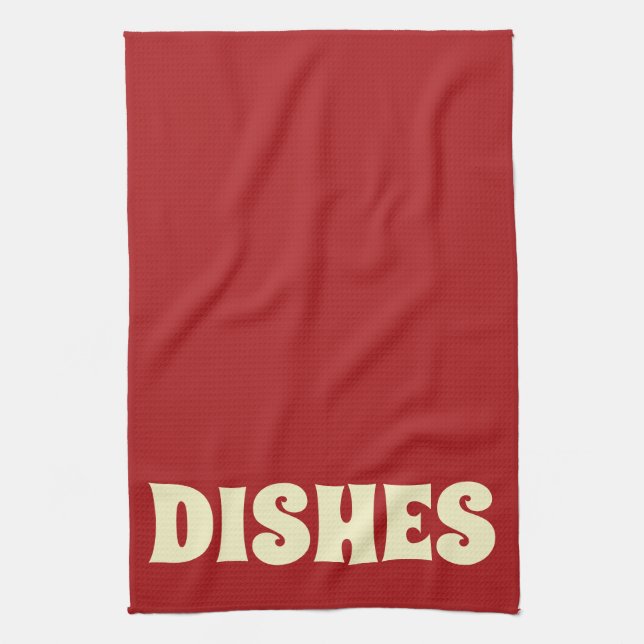 GRAPHIC DISHES KITCHEN TOWEL (Vertical)