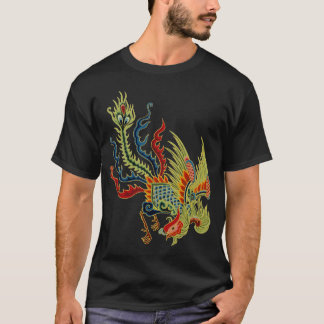 Graphic Dragon with Rooster Head T-Shirt