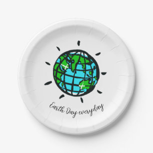 Graphic EARTH DAY - Everyday - Party Paper Plate
