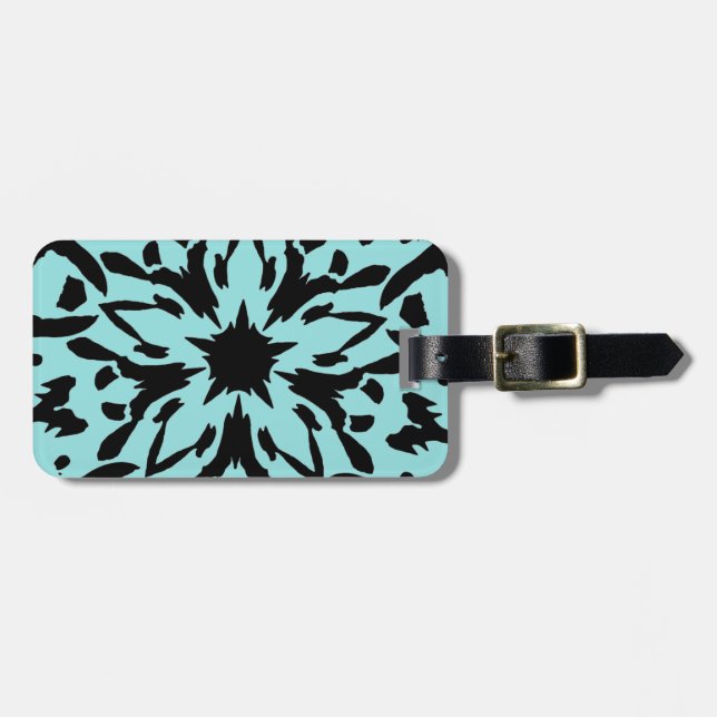Graphic Flower Luggage Tag (Front Horizontal)