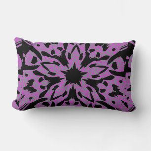 Graphic Flower Lumbar Pillow