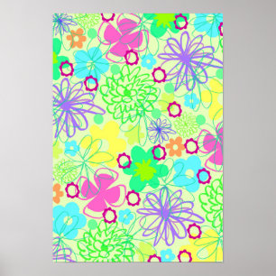 Graphic Flowers Poster