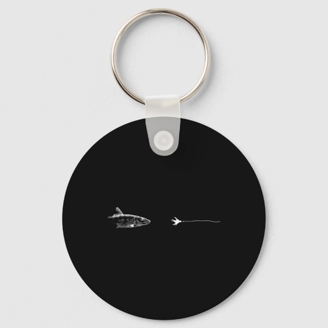 Graphic Fly Fishing Hook Line - Fish Bonefish  Keychain (Front)