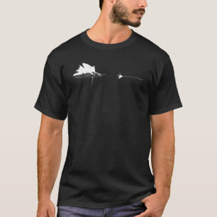 Graphic Fly Fishing Hook Line Fish Sailfish T-Shirt