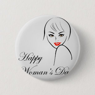 Graphic for womens day 2 inch round button