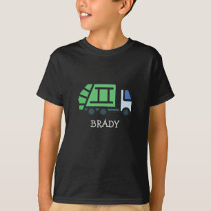 Graphic Garbage/Recycle Truck with Kids Name T-Shirt