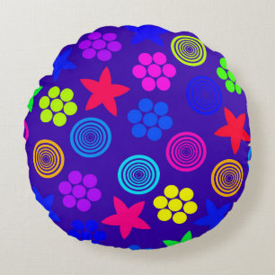 Graphic Geo Round Pillow