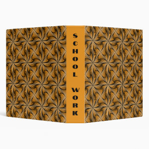 Graphic Geometric 3D Spiral Twist Orange Binder