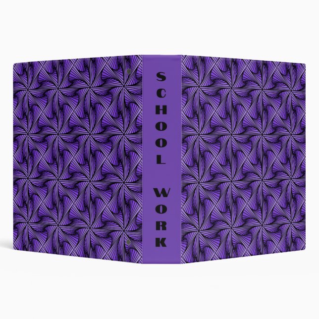 Graphic Geometric 3D Spiral Twist Purple Binder (Background)