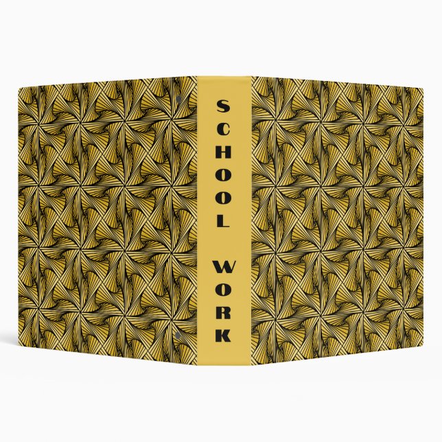 Graphic Geometric 3D Spiral Twist Yellow Binder (Background)