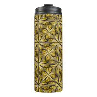 Graphic Geometric 3D Spiral Twist Yellow