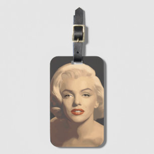 Graphic Grey Marilyn Luggage Tag