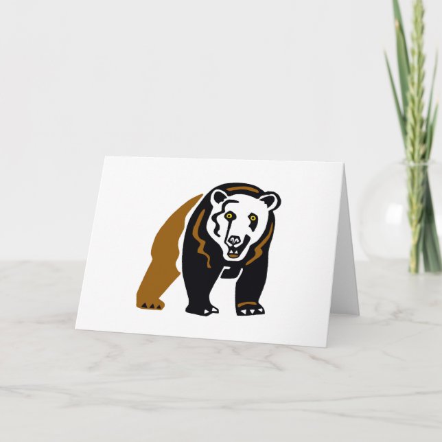 Graphic Grizzly BEAR -Conservation - Wildlife - Card (Front)