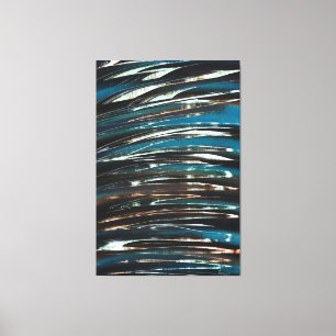 Graphic Grunge Wave Canvas Print