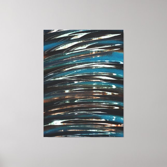 Graphic Grunge Wave Canvas Print (Front)
