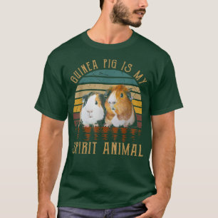Graphic Guinea Pig Is My Spirit Animal Funny Desig T-Shirt