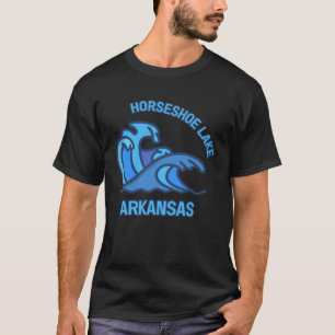 Graphic Horseshoe Lake Arkansas Pocket Wave Souven T-Shirt