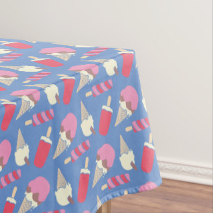 Graphic ice cream and Popsicles tablecloth