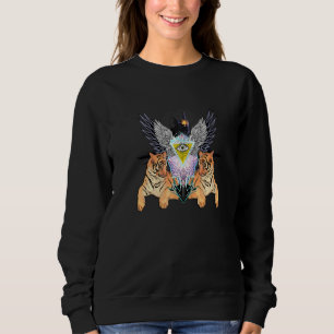 Graphic Illuminati Mystical Winged Eye With Crow A Sweatshirt