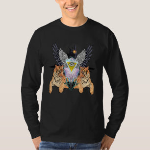Graphic Illuminati Mystical Winged Eye With Crow A T-Shirt