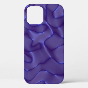Graphic illustration - liquid pattern blue colour. iPhone 12 case