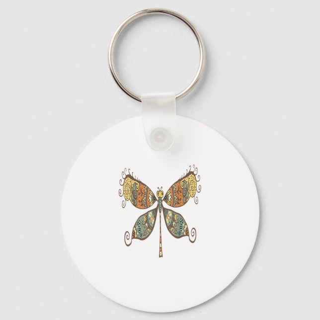 Graphic Insect Dragonfly Dragon Fly T-Shirt Keychain (Front)