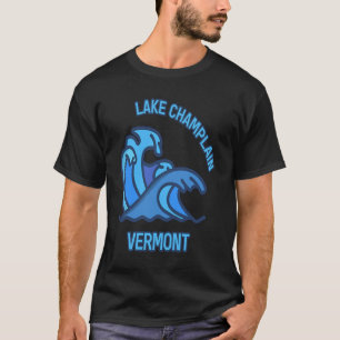 Graphic Lake Champlain Vermont Pocket Wave Souveni T-Shirt