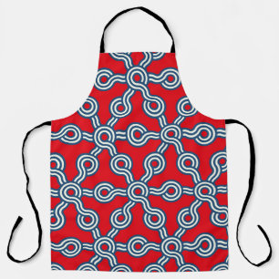 graphic lattice seamless pattern with hexagons gri apron