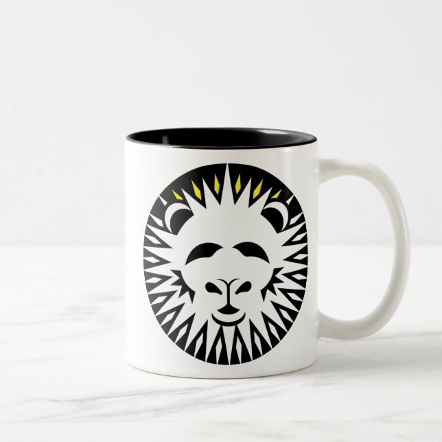 Graphic Leo Lion Two-Tone Coffee Mug (Right)