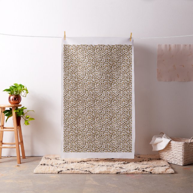 Graphic leopard skin pattern brown yellow fabric (In Situ)