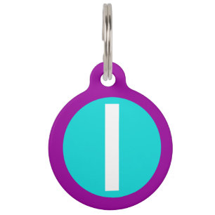 Graphic Lowercase Letter L Custom Initial Pet Tag