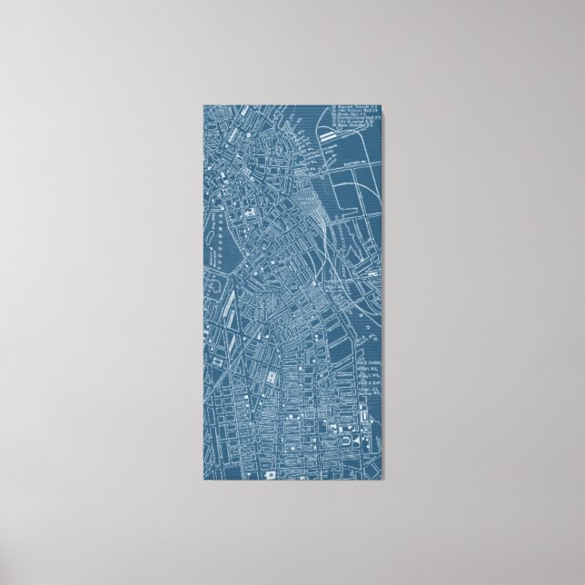 Graphic Map of Boston Canvas Print (Front)