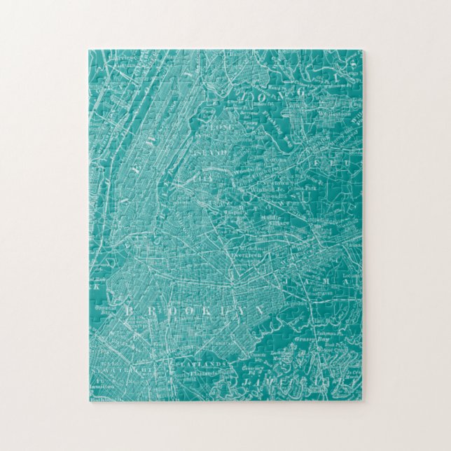 Graphic Map of New York Jigsaw Puzzle (Vertical)