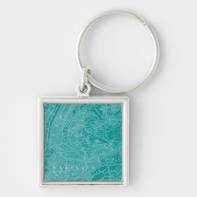 Graphic Map of New York Keychain (Front)