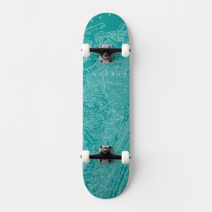 Graphic Map of New York Skateboard