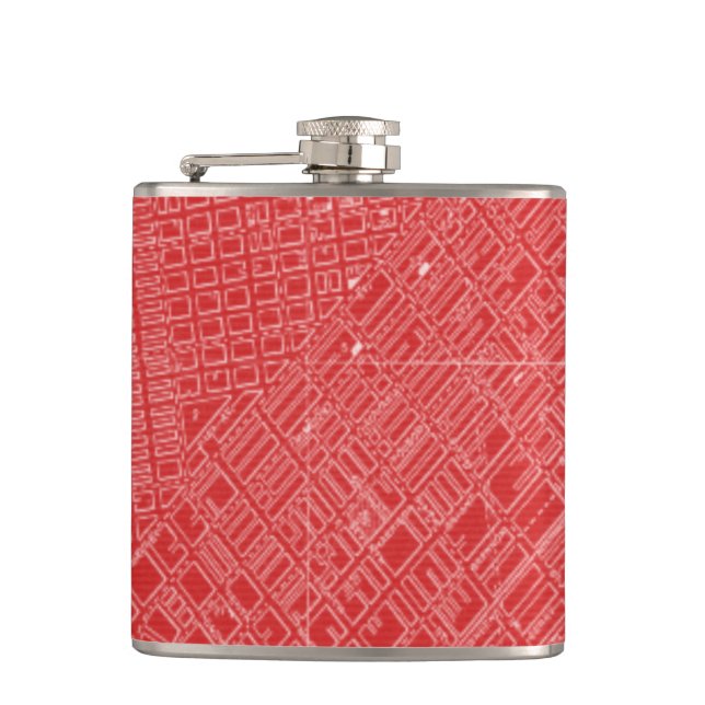 Graphic Map of San Francisco Hip Flask (Front)