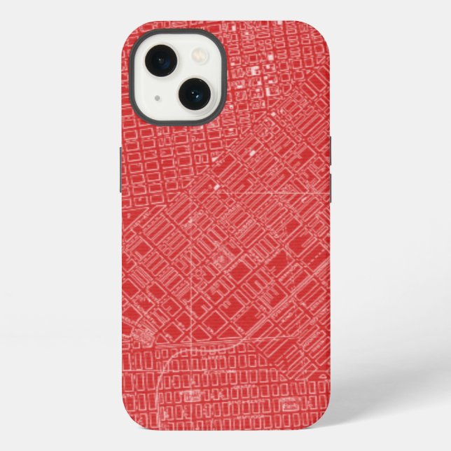 Graphic Map of San Francisco iPhone Case (Back)