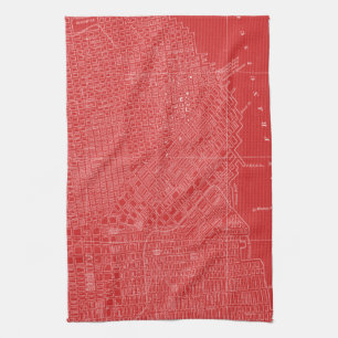 Graphic Map of San Francisco Kitchen Towel