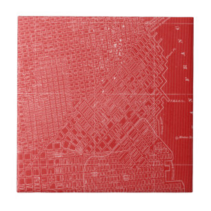 Graphic Map of San Francisco Tile