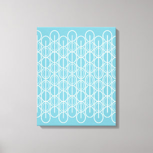 Graphic modern oval line patterned canvas print