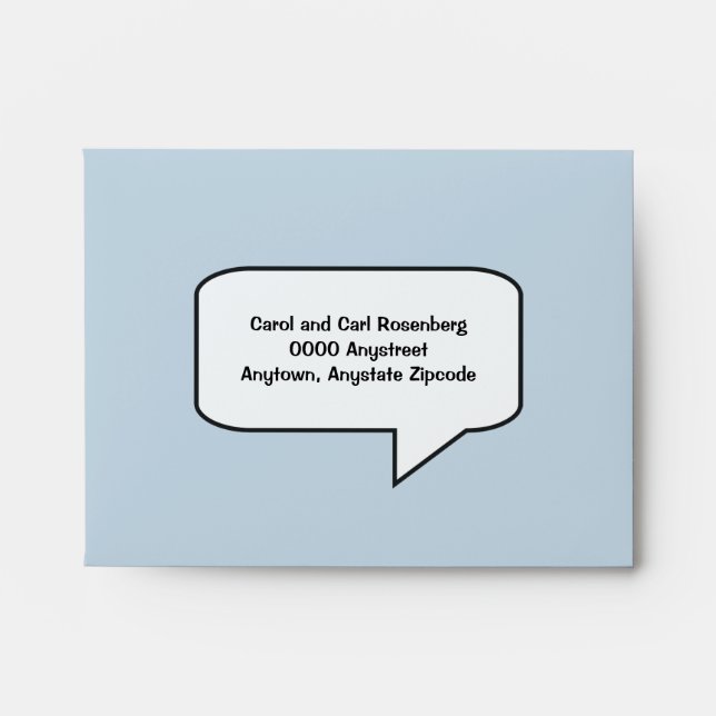 Graphic Novel Bar Mitzvah RSVP Envelope (Front)