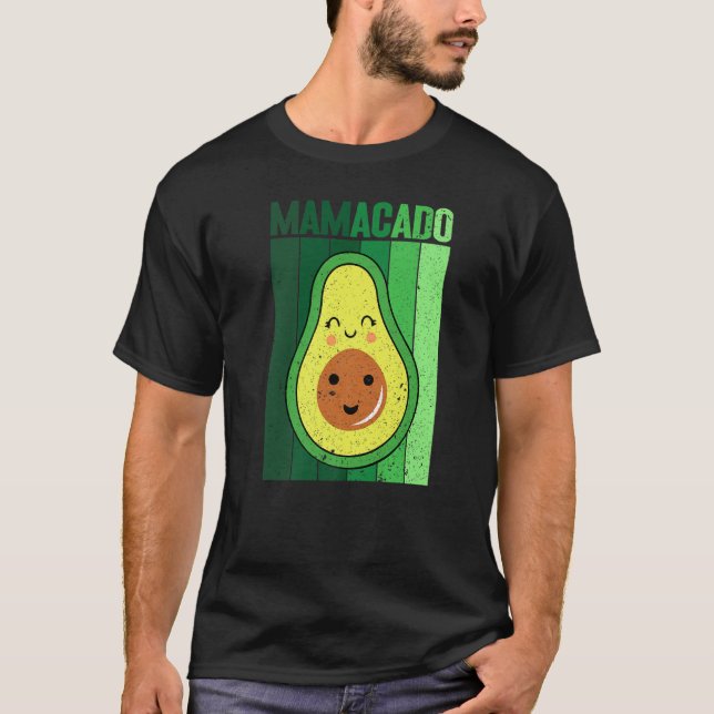 Graphic of Mamacado Papacado for Avocado   1 T-Shirt (Front)