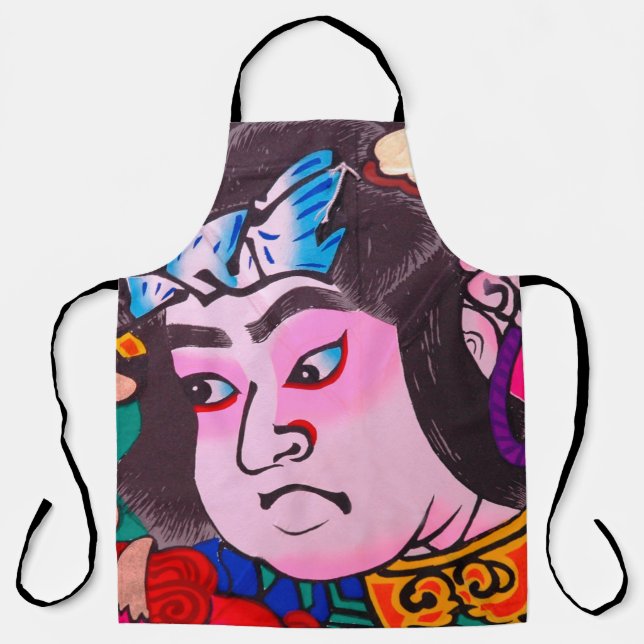 Graphic on Japanese Traditional Kiteart,kite,samur Apron (Front)