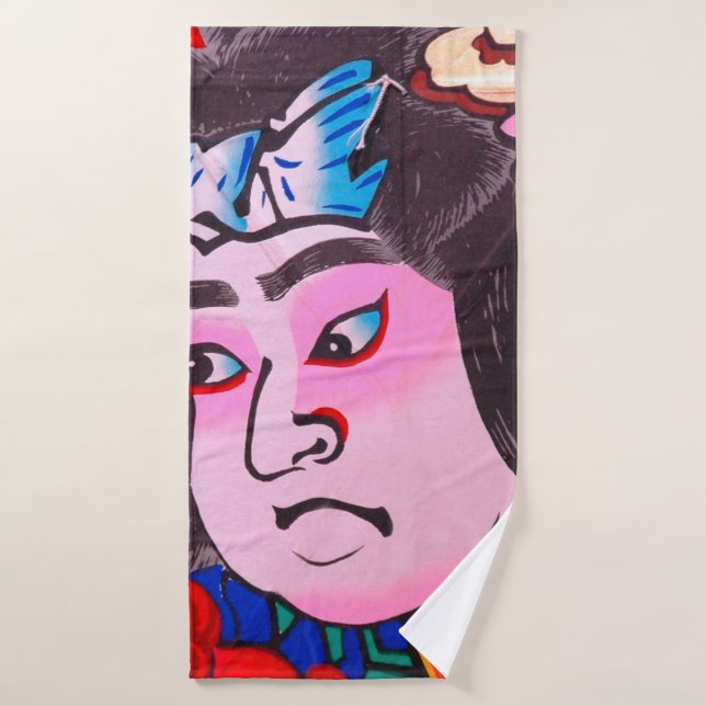 Graphic on Japanese Traditional Kiteart,kite,samur Bath Towel (Bath Towel)