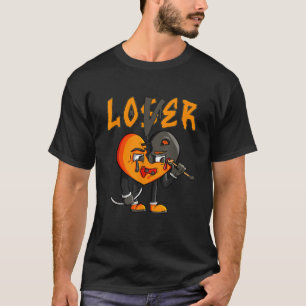 Graphic Orange For Men Women Matching Loser Lover T-Shirt