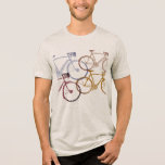 Graphic Overlapped Bicycles Tri-Blend Shirt<br><div class="desc">Graphic design of brownish bicycles... cool Tee for bike lovers.</div>