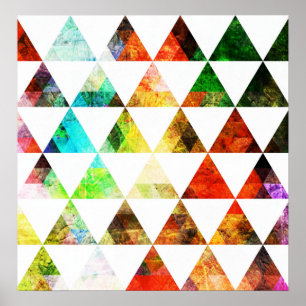 Graphic Painted Triangle Design Poster