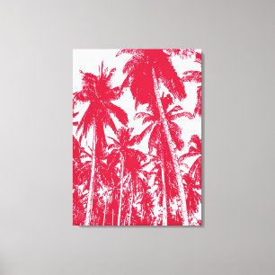Graphic Palm Trees Design Canvas Print