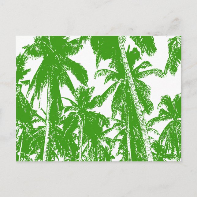 Graphic Palm Trees Design Postcard (Front)